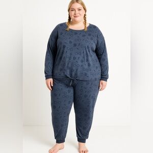 Warner Bros. Navy Women's Pajama Set 3X